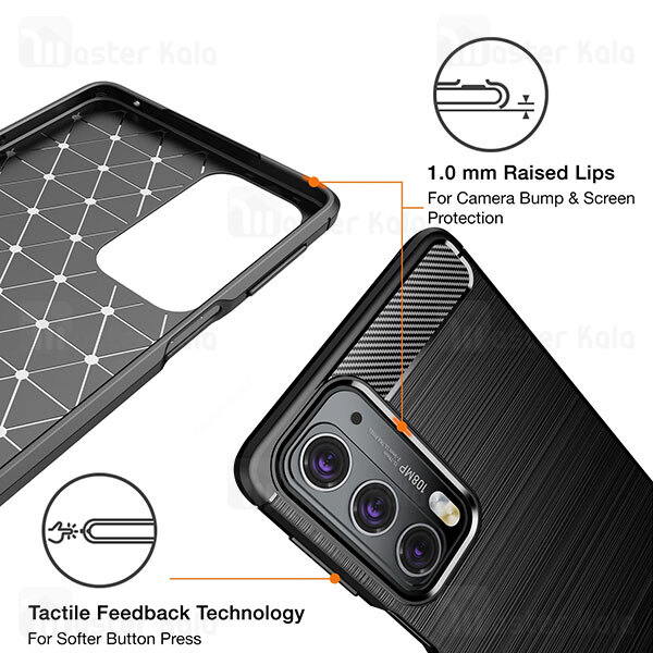 قاب فیبر کربنی موتورولا Motorola Edge 20 Rugged Armor Fiber Carbon